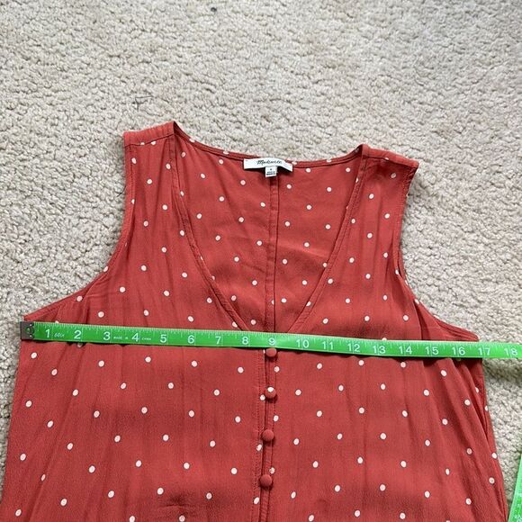 Madewell Mini Orange and White Polka Dot Tank Dress - Picture 14 of 14